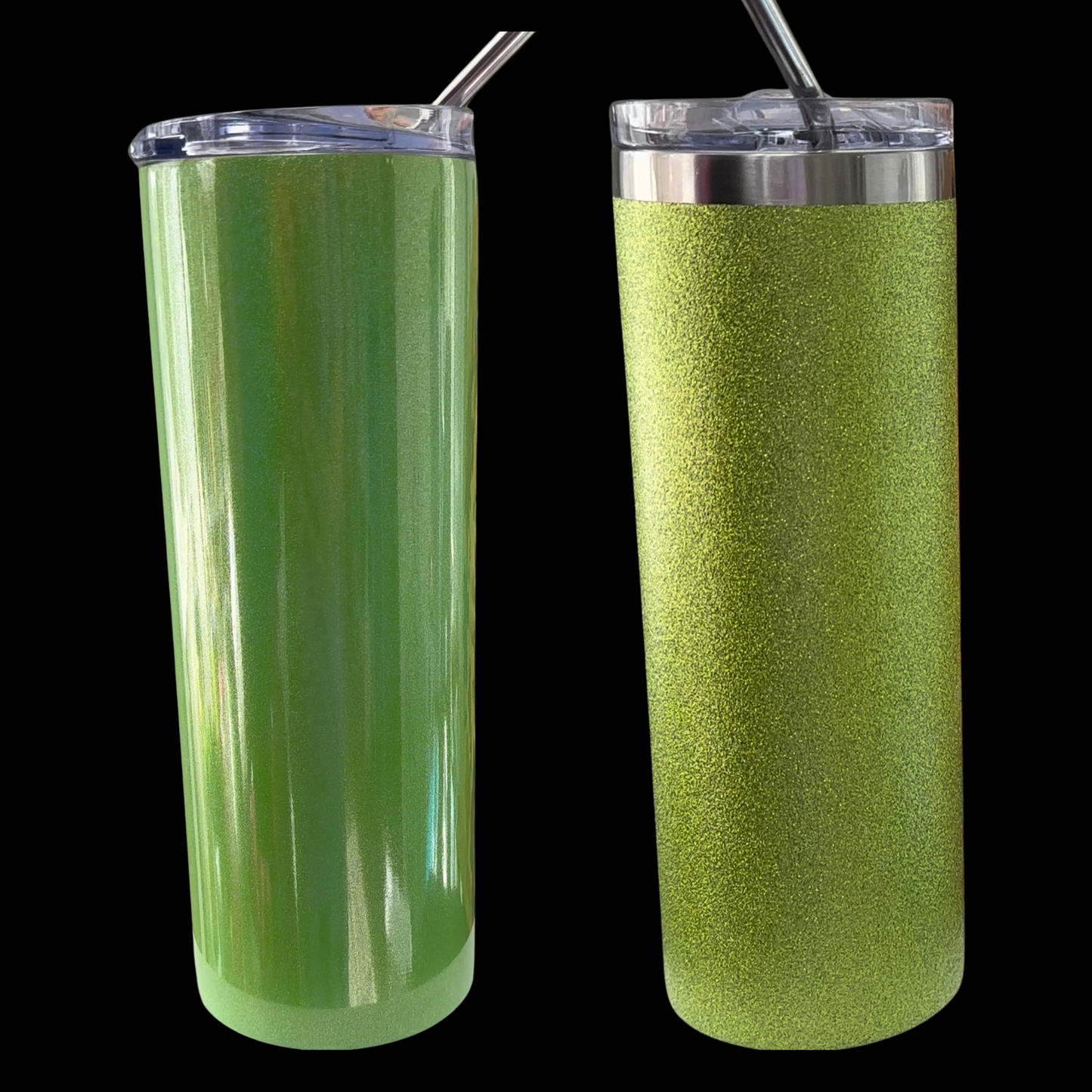 20 oz. Green glitter or shimmer tumbler