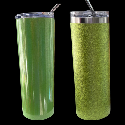 20 oz. Green glitter or shimmer tumbler