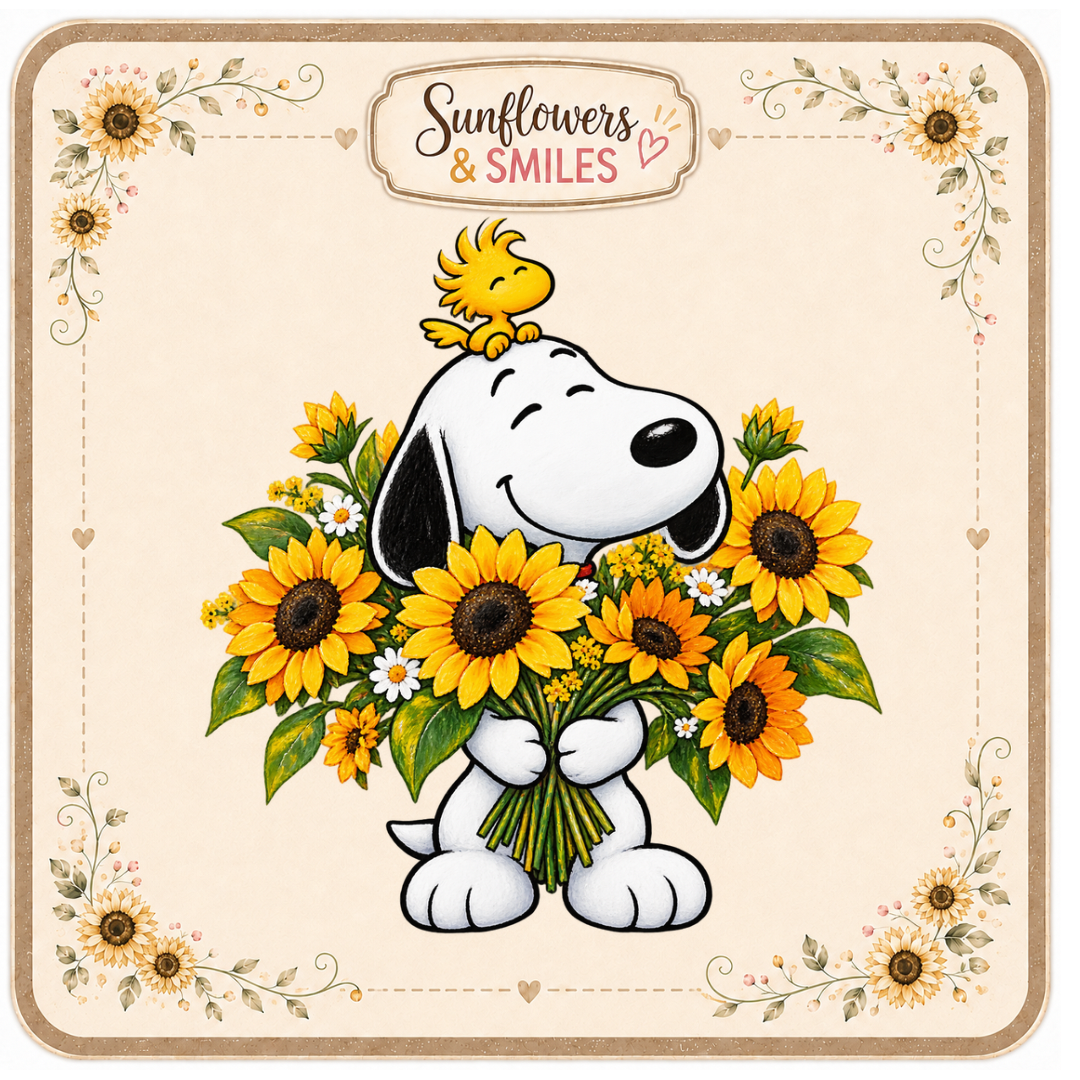 Snoopy & Sunflowers Custom Tees