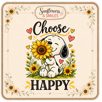 Snoopy & Sunflowers Custom Tees
