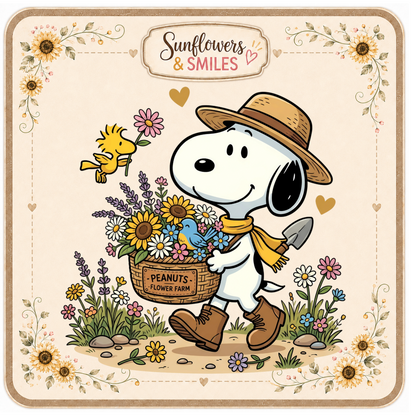 Snoopy & Sunflowers Custom Tees