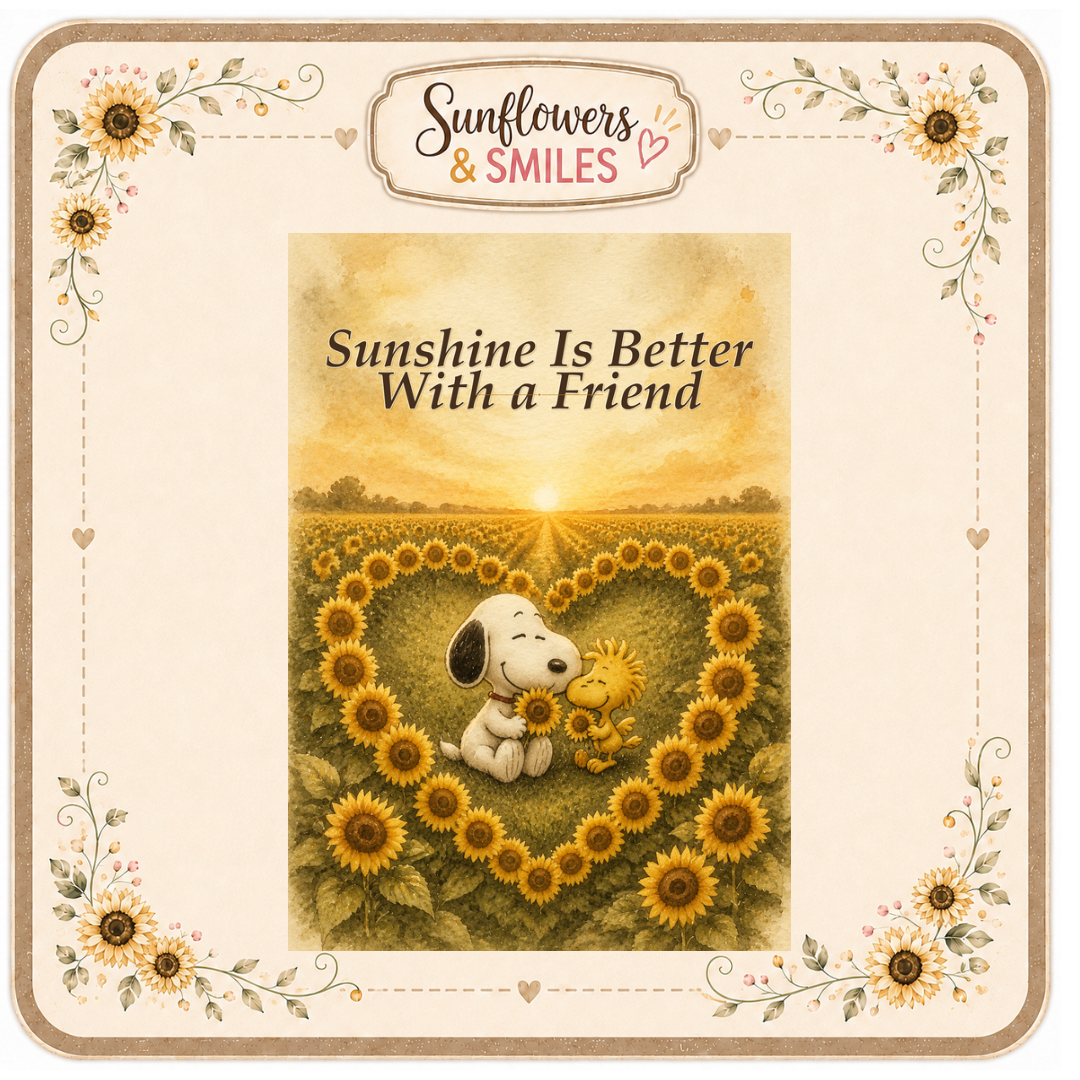 Snoopy & Sunflowers Custom Tees