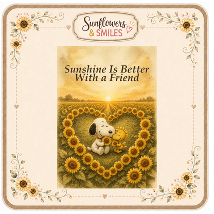 Snoopy & Sunflowers Custom Tees