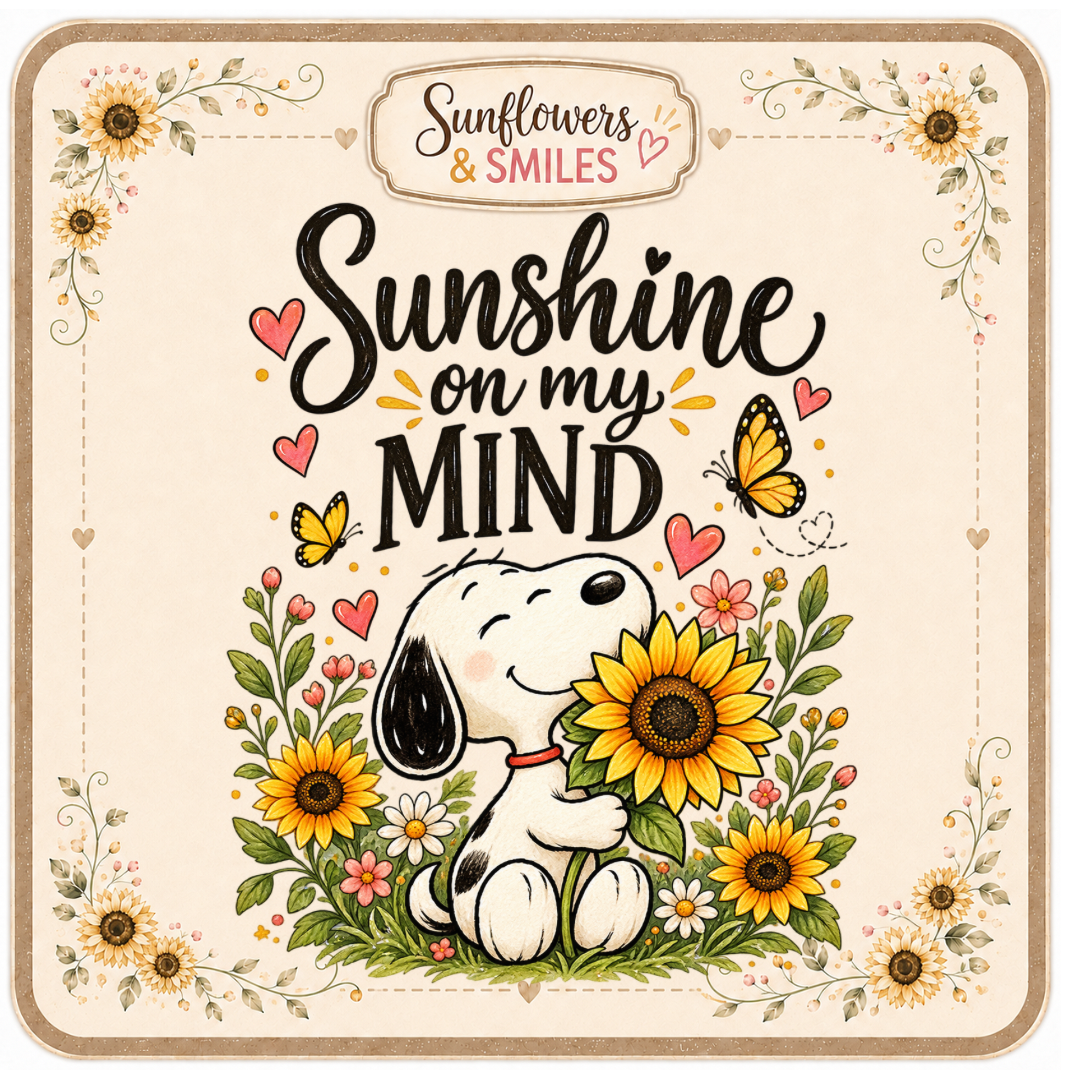 Snoopy & Sunflowers Custom Tees