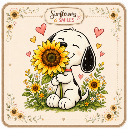 Snoopy & Sunflowers Custom Tees