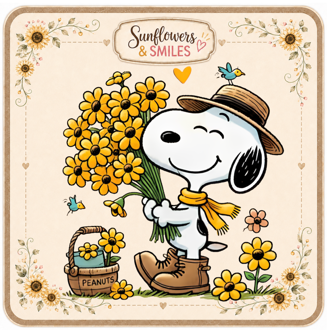 Snoopy & Sunflowers Custom Tees