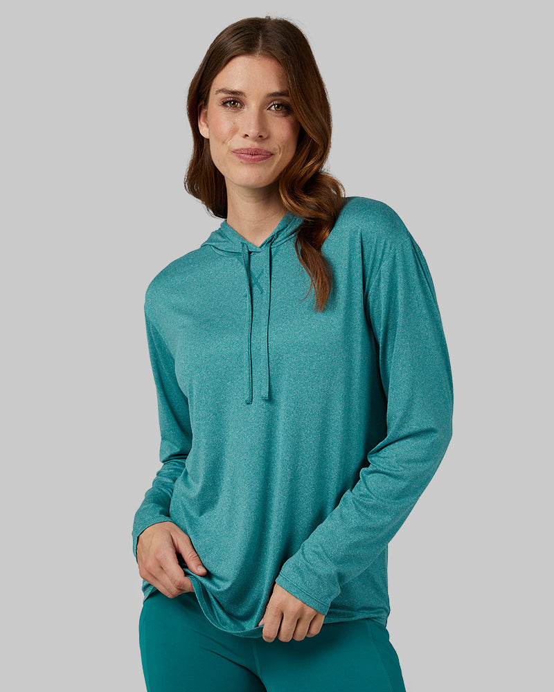 WOMEN'S COOLING LONG SLEEVE HOODED T-SHIRT