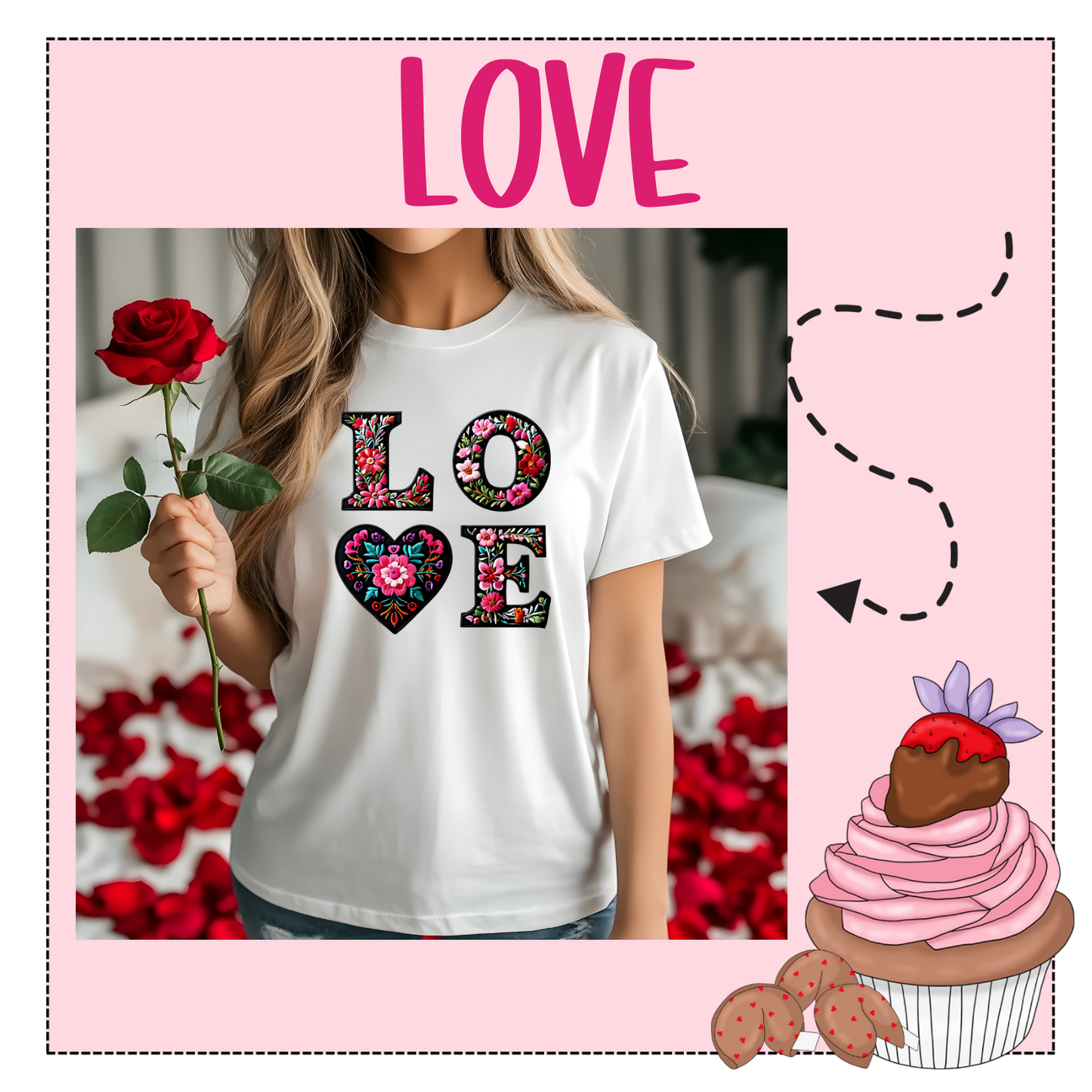 Valentine's Day TShirt-Love and Roses