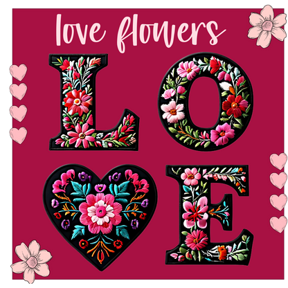 Valentines Day Custom Apparel or Other Gift-Love flowers
