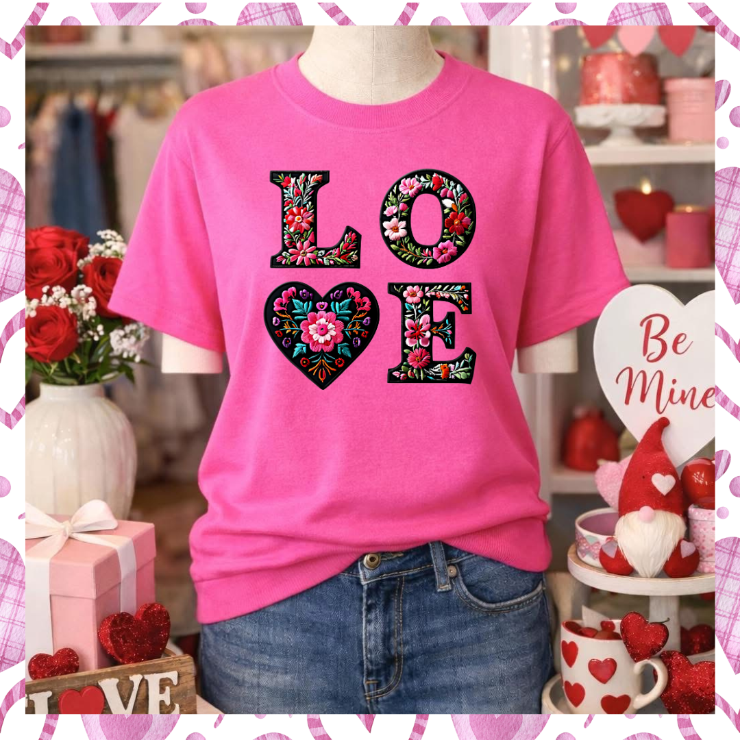 Design only-XOXO Crochet Love FLoral LOVE