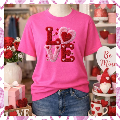 Design only- Yarn effect Love letters