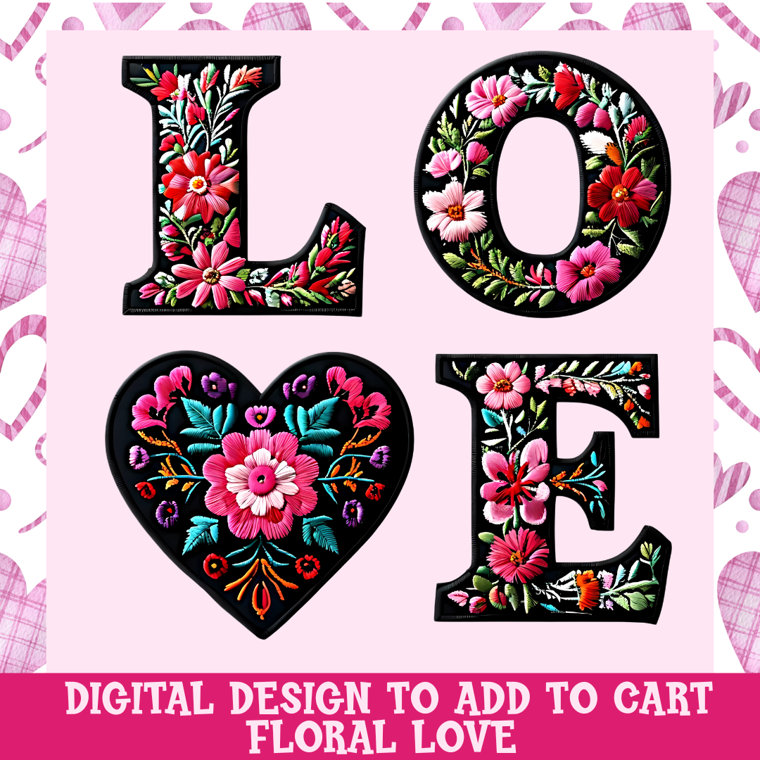 Design only-XOXO Crochet Love FLoral LOVE