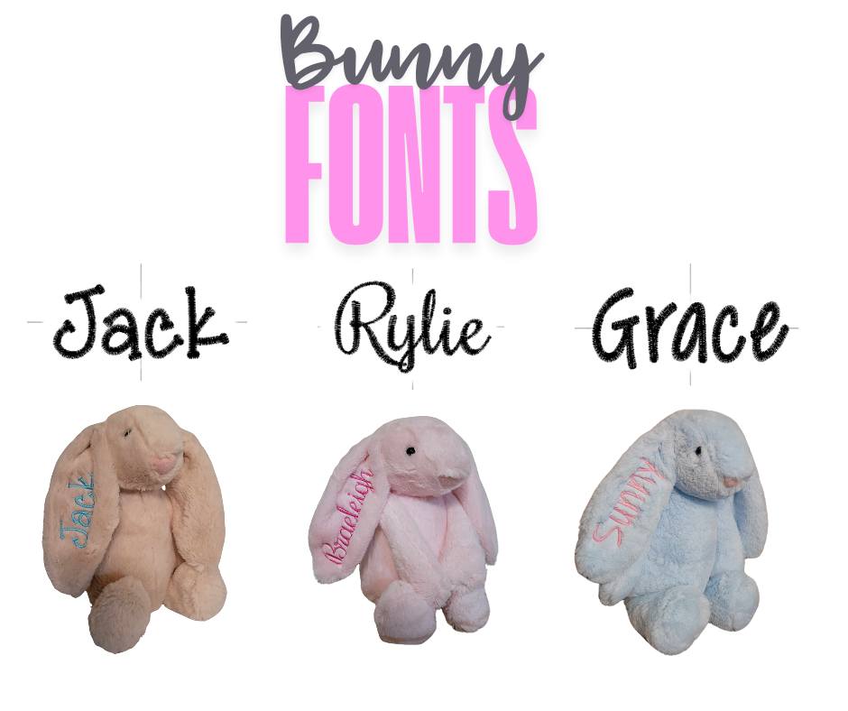 Custom Embroidered Bunny- Not just for Easter!