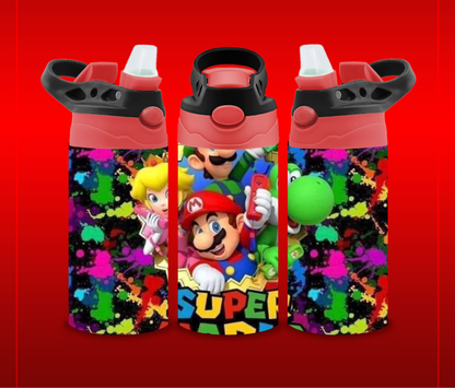 Kids flip top water bottle with custom design