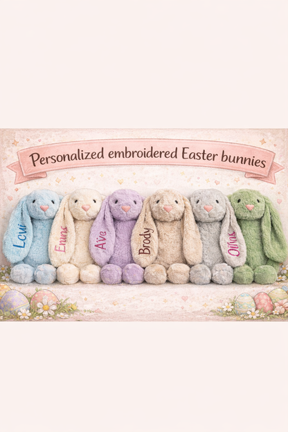 Custom Embroidered Bunny- Not just for Easter!