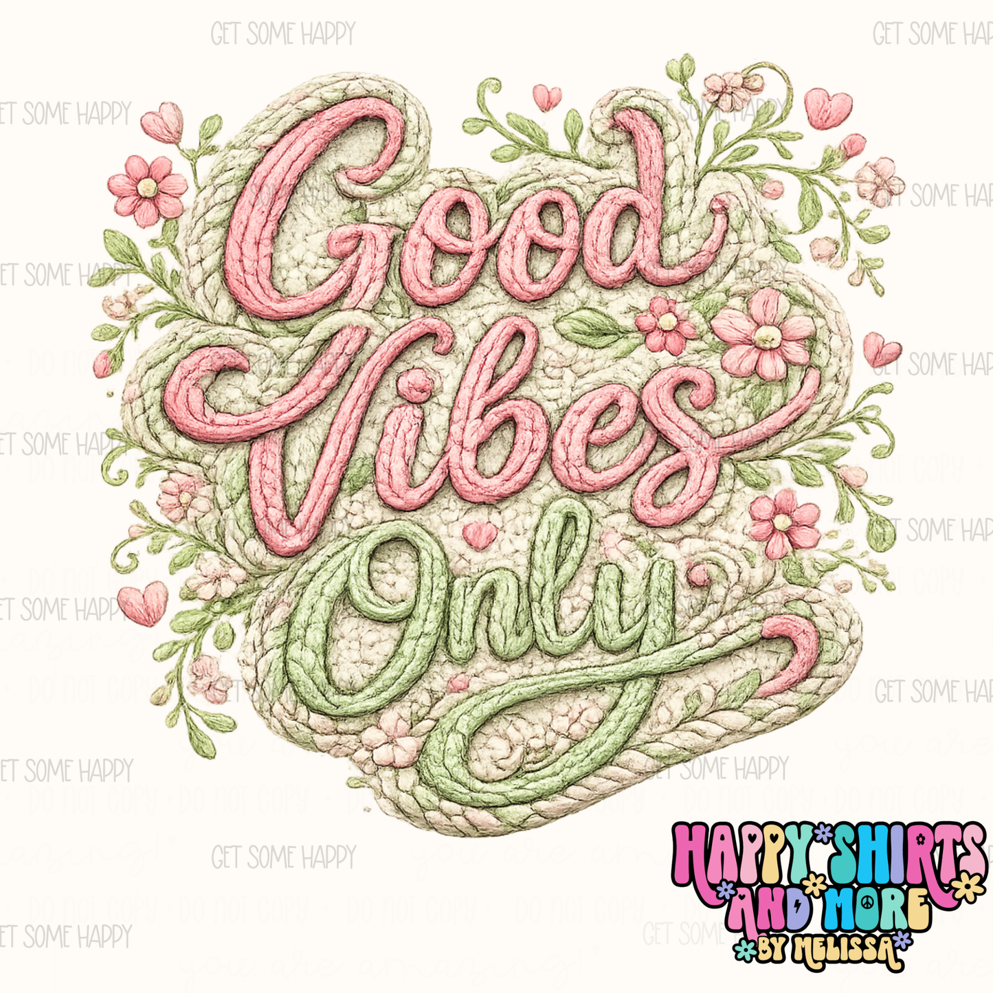 Faux Yarn Good Vibes Only - TShirt, Tank or Hoodie