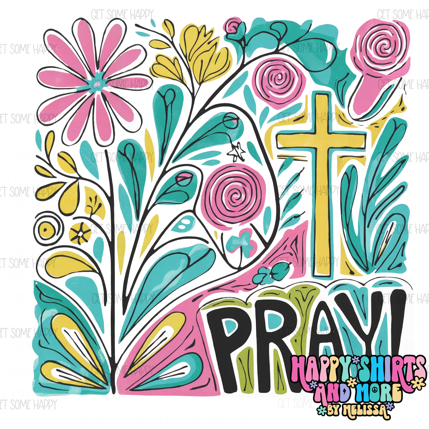 Floral Pray - TShirt, Tank or Hoodie