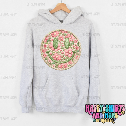 Faux Yarn Floral Smile - TShirt, Tank or Hoodie