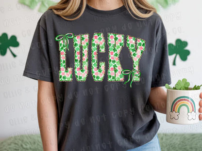 Lucky Leopard Pink and Green- T-Shirt, Tank, Hoodie or Tote Bag