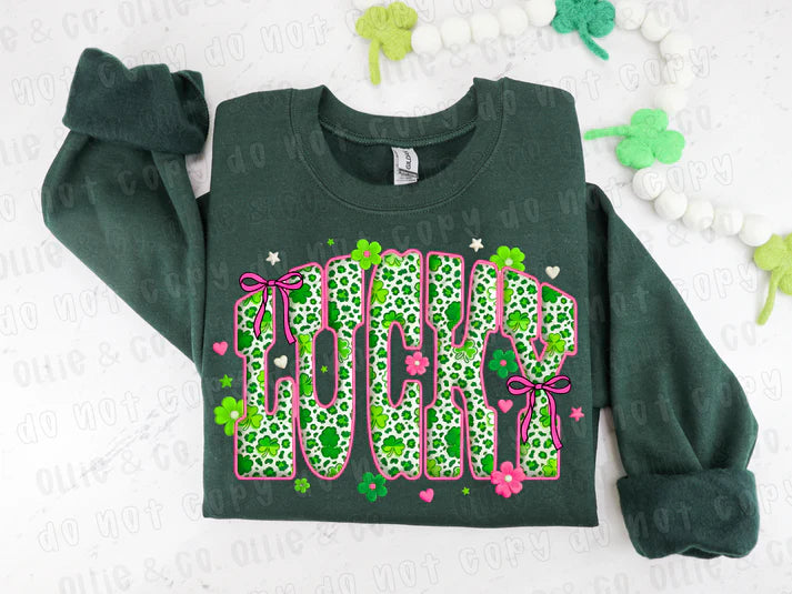 Lucky Bows Shamrock- T-Shirt, Tank, Hoodie or Tote Bag