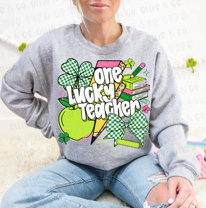 One Lucky Teacher - T-Shirt, Tank or Hoodie