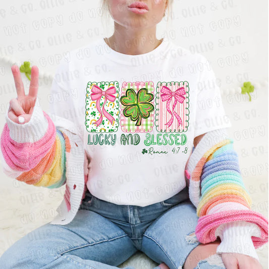 Lucky and Blessed - T-Shirt, Tank or Hoodie