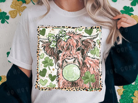 Lucky Highland Cow - T-Shirt, Tank or Hoodie