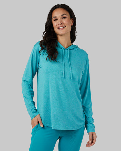 WOMEN'S COOLING LONG SLEEVE HOODED T-SHIRT